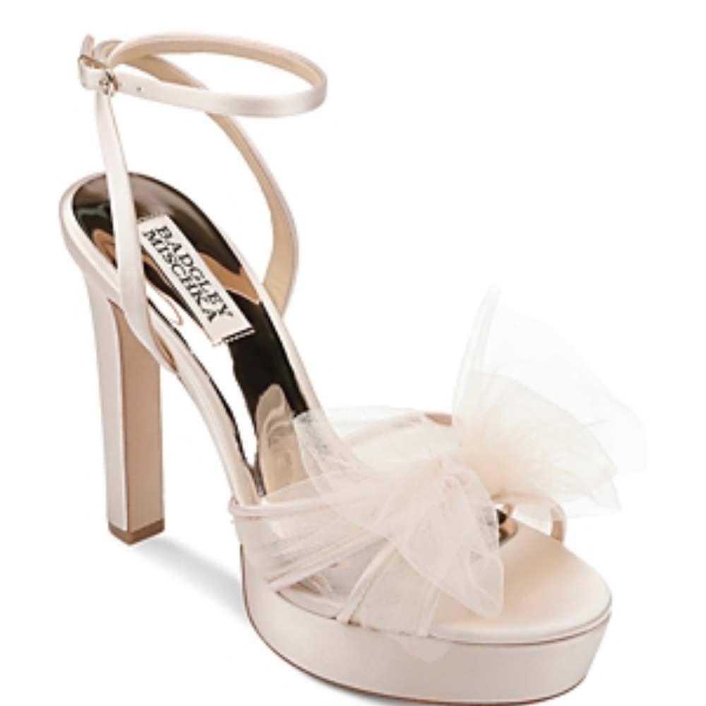 Badgley wedding anniversary Mischka Ivory Heeled Sandals